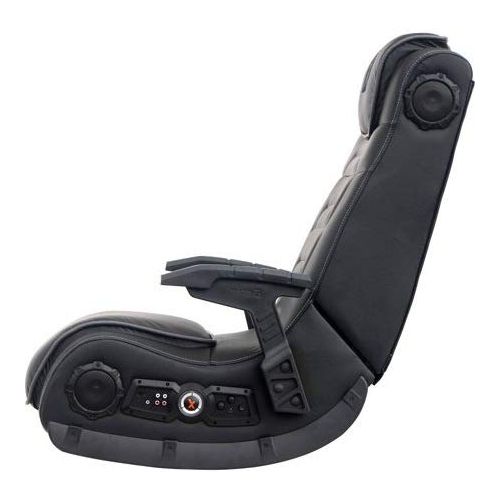  Gaming Chairs For Kids Or For Adults-Black Foam Upholstered with Four Speakers Surround Sound Perfect for Relaxing, Watching Movies, Listening to Music, Playing Games