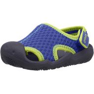 Crocs Kids Swiftwater Sandal | Water Slip On Shoes Flat, blue jean/navy, 8 M US Toddler