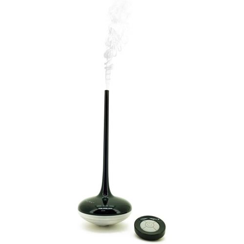  Aura Ultrasonic Aroma Diffuser Mist Pod with Remote Control, Glacier WhiteBlack