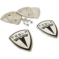 kit-car 2 pcs Set  Floor Mat Metal Emblems Badges Logo for Tesla Vehicles  Model S  Model X  Model 3  Roadster  Semi