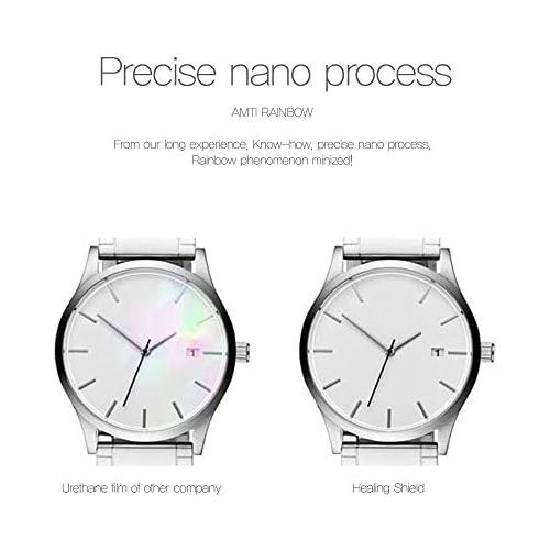  Smartwatch Screen Protector Film 21mm for Healing Shield AFP Flat Wrist Watch Analog Watch Glass Screen Protection Film (21mm) [3PACK]