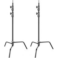 Neewer 2-pack Heavy Duty Aluminum Alloy C-Stand - Adjustable 5-10 feet1.6-3.2 meters Light Stand for Photography Reflectors, Softboxes, Monolights, Umbrellas (Black)