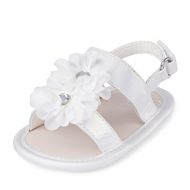 The+Children%27s+Place The Childrens Place Girls NBG FLWR Sandal Flat, White, 6-12MONTHS Medium US Big Kid