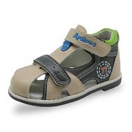 Baviue Leather Outdoor Closed Toe Toddler Hiking Sandals for Boys