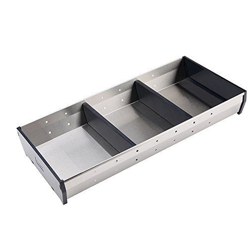  UEniko Vida UENIKA+ [Stainless Steel] Cutlery Tray Adjustable Utensil Organizer Flatware Drawer Dividers Kitchen Storage Organizer (Short-Wide)