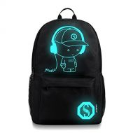 DOLIROX Unisex Cool Boys Girls Outdoor Backpack Anime Luminous Backpack Daypack Shoulder School Bag Laptop Bag