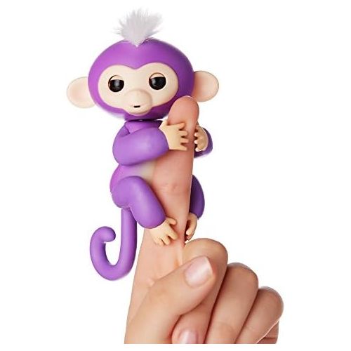  [아마존베스트]Fingerlings - Interactive Baby Monkey - Mia (Purple with White Hair) By WowWee