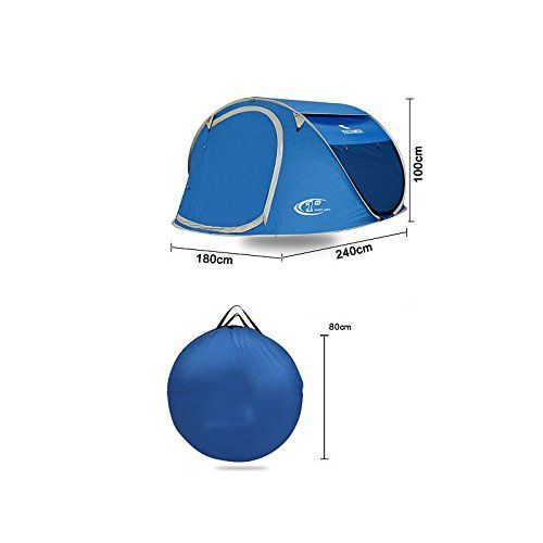  Weanas KEUMER-GJ031C Waterproof Double Layer 3, 4 Person 4 Season Aluminum Rod Single Skylight Automatic Outdoor Camping Tent--With Foil pad