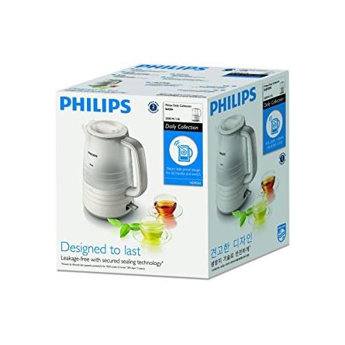필립스 Philips HD9334/20 Wasserkocher, 2200 W, 1,5 L, transparent/weiss