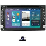Hizpo Backup Camera + Best WiFi Android 8.1 Quad-Core 6.2 Inch Touch-Screen Universal Car DVD CD Player GPS Double 2 din Stereo GPS Navigation Free Map