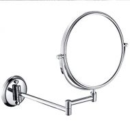 WUDHAO Vanity Mirror,Makeup Mirror Bathroom Wall-Mounted 6 Inch / 8 Inch Rotating Folding Double-Sided Magnification Makeup Mirror with Lights Wall Mounted (Color : Chrome, Size :