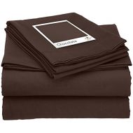 Clara Clark Affordable Microfiber Bed Sheet Set - Full Size, Chocolate