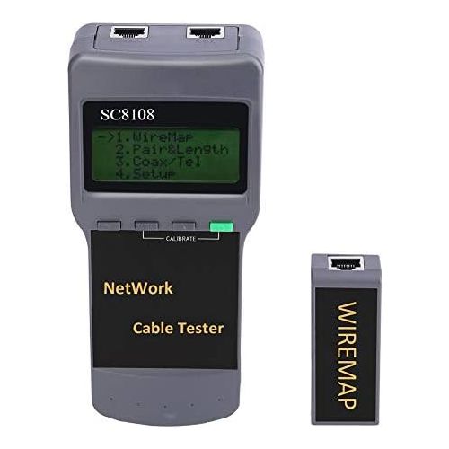  Fosa fosa CAT5 RJ45 Network Cable Tester SC8108 for 5E 6E Coaxial Cable and Telephone Line Wiring Failure Length Test Rangefinder