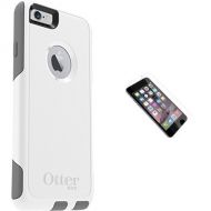 OtterBox Commuter Series iPhone 6/6s Case - Retail Packaging - Glacier (White/Gunmetal Grey) and OtterBox Alpha Glass Series Screen Protector for iPhone 6/6s - Retail Packaging - C