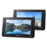 Milanix 10 Dual Screen Portable Dual DVD Player Ultra Thin with Built in 5 Hour Rechargeable Battery, SDMMC & USB Input (Plays One Movie or Two Different Movies at The Same Time)