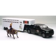 Newray PBR PBR Pickup Truck and Trailer w Bull & Rider Playset BO Sound Effects
