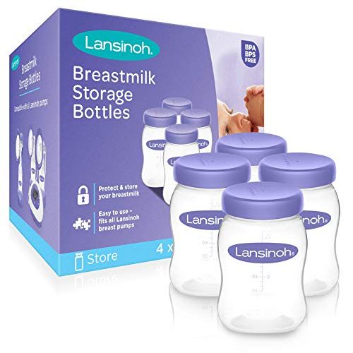 란시노 Lansinoh Breastmilk Storage Breast Pump Bottles, 4 count