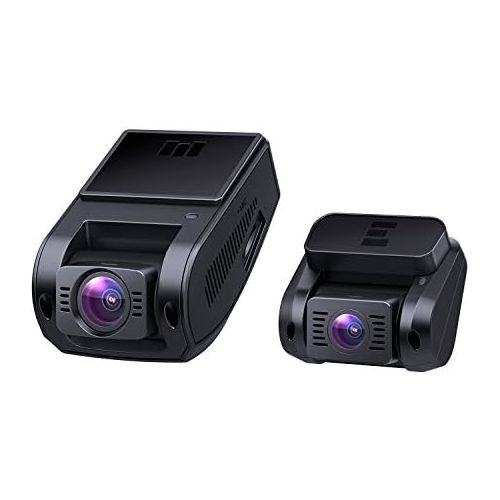  AUKEY Dual Dash Cam, 1080P HD Front and Rear Camera, 6-Lane 170° Wide-Angle Lens, Night Vision, G-Sensor, Dual-Port Car Charger