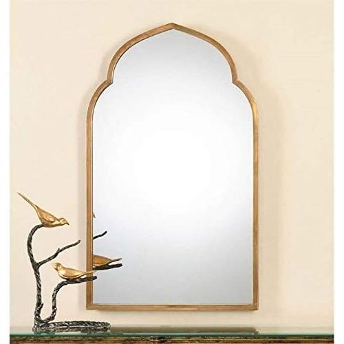  Beaumont Lane Antique Arch Wall Mirror in Gold