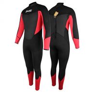 GoldFin Full Wetsuits 3mm Neoprene Wetsuit, Back Zip Long Sleeve for Diving Surfing Snorkeling-One Piece Wet Suit for Men Women