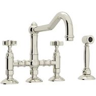 Rohl A1458XWSPN-2 KITCHEN FAUCETS, 9-in L x 0-in W x 9.3-in H, Polished Nickel