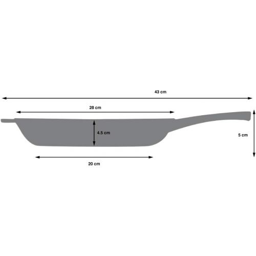  ProCook - quadratische Grillpfanne aus Gusseisen -induktionsgeeignet - emailliert - Gusseisenpfanne - 26 cm - Schwarz