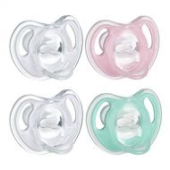 Tommee Tippee Ultra-Light Silicone Baby Pacifier, Girl - 0-6m, 4pk, Pink