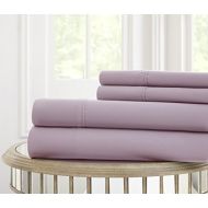 Amrapur Overseas Amrapur Solid Cotton Sheet Set | Super Soft 600 Thread Count 100% Combed Cotton Solid Bed Sheet Set with Extra Deep Pocket Fitted Sheet, Flat Sheet and Pillowcases , 4 Piece Set, K