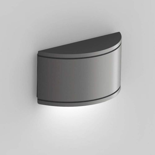  WAC Lighting WS-W2609-BK Tube LED Outdoor Half Cylinder Wall Light Fixture, One Size, WhiteBlack