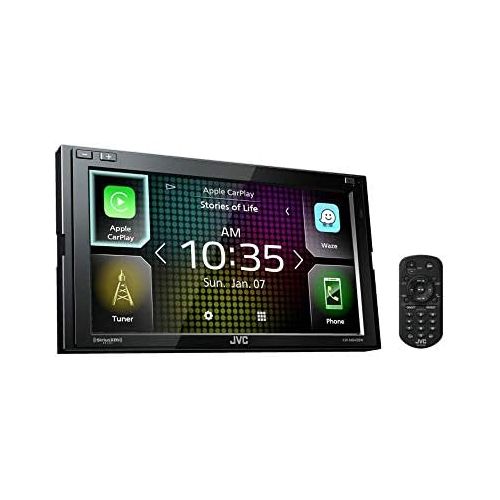  JVC KW-M845BW compatible with Apple CarPlay, Wireless Android Auto 2-DIN AV Receiver (No CD Drive)