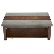 Progressive Furniture Cascade Cocktail Table, Nutmeg/Cement