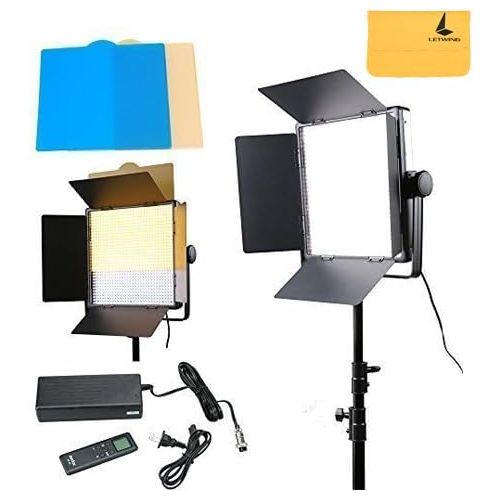  Godox LED1000 4400Lux Dimmable White Version Photography Studio Video Led Panel Lighting with Remote Control,Power Cable,Colour Filter