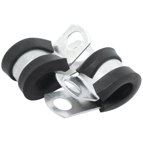  Allstar Performance ALL18300 3/16 Rubber Cushioned Aluminum Line Clamp, (Pack of 10)