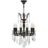 Worldwide Lighting Versailles Collection 10 Light Flemish Brass Finish and Clear Crystal Chandelier 17 D x 24 H Medium