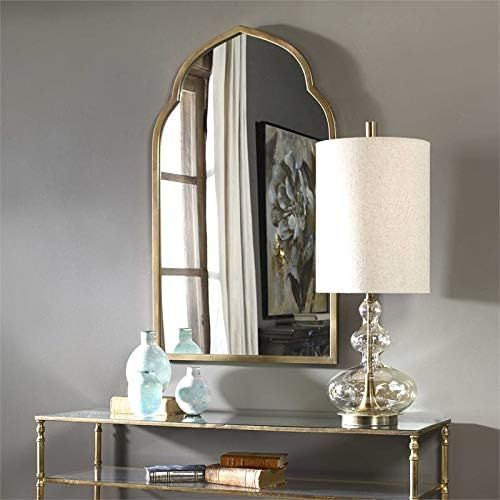  Beaumont Lane Antique Arch Wall Mirror in Gold