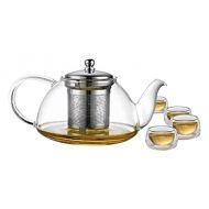 Teaology Infuso Borosilicate Infusion Teapot and Glass Set