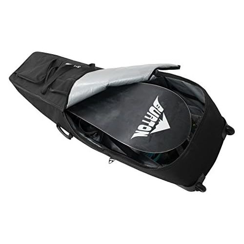  [아마존베스트]Winterial Snowboard Bag with Wheels, Travel Bag with Storage Compartments, Reinforced Double Padding Perfect for Road Trips and Air Plane Travel, up to 162.5 cm, Black