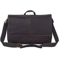 Kenneth Cole Reaction Come Bag Soon - Colombian Leather Laptop & iPad Messenger, Brown