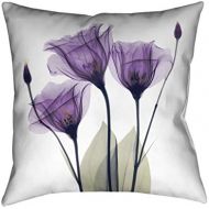 Laural Home GH18X18DP Lavender Hope Decorative Pillow,PurpleWhite