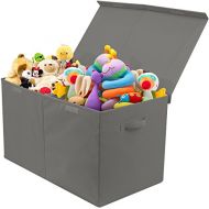 [아마존베스트]Sorbus Toy Chest with Flip-Top Lid, Kids Collapsible Storage for Nursery, Playroom, Closet, Home Organization, Large (Gray)