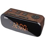 Britz BZ-M107 Digital FM Radio & Clock With Dual Alarm Free Voltage 100~240V ( Brown Color)