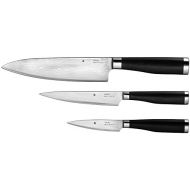 WMF Messerset 3-teilig yari 3 Messer Kuechenmesser geschmiedet japanischer Klingenstahl 67 Lagen Pakkaholz Kochmesser Allzweckmesser Officemesser