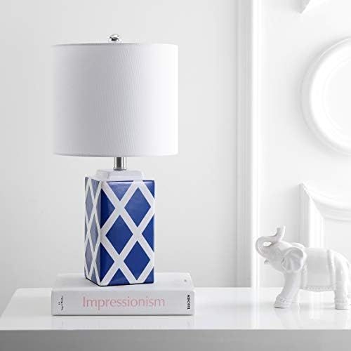  Safavieh MLT4005A Lighting Collection Soria White and Blue Table Lamp
