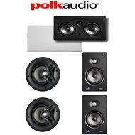 Polk Audio V60 + V65 + 255C-RT 5.0 Vanishing Series In-Wall  In-Ceiling Home Theater Speaker System