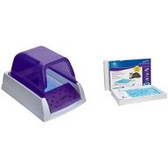 PetSafe ScoopFree Ultra Self Cleaning Litter Box - Purple and ScoopFree Litter Tray Refills with Premium Blue Crystals - 3-Pack Bundle