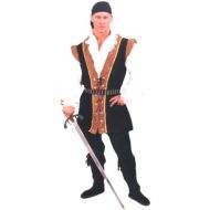 Alexanders Costumes Medium Adult BlackGreen Renaissance Pirate Costume (Size 40-42)