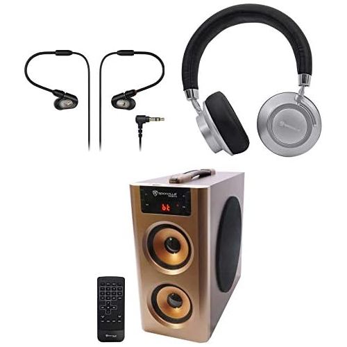 오디오테크니카 Audio-Technica Audio Technica ATH-E50 Pro in-Ear Monitor Earbuds+Bluetooth Headphones+Speaker