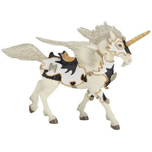 파포 Papo Black and White Unicorn Pegasus Playset