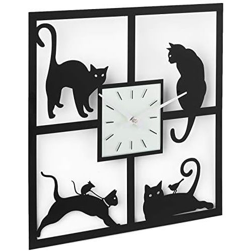  Ashton Sutton Wall Clock, Four Cats