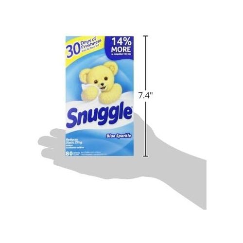  Snuggle Fabric Softener Dryer Sheets, Blue Sparkle, 5 Pack